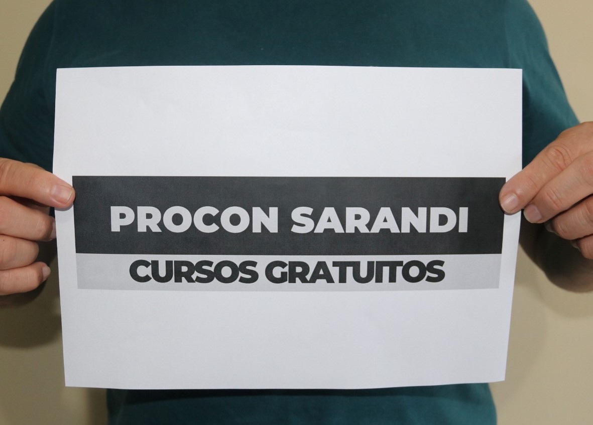 Procon Sarandi abre vagas para 22 cursos online e gratuitos; inscrições vão até o dia 25 de março
